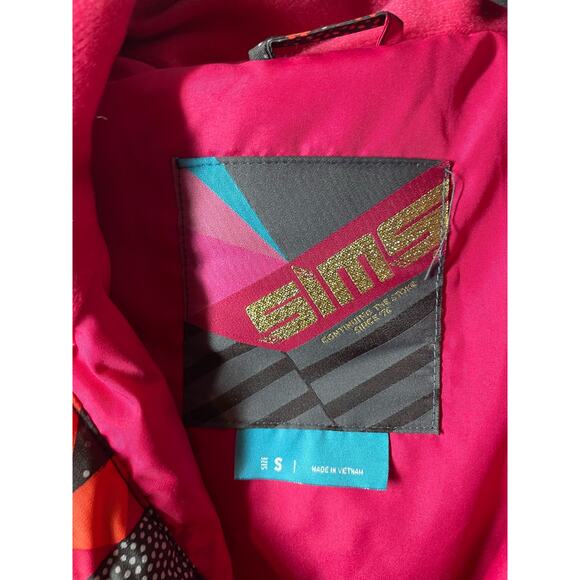 Sims Womens Winter Ski Snowboard Jacket Coat Aztec Chevron Print Small Pink VTG - Picture 5 of 8